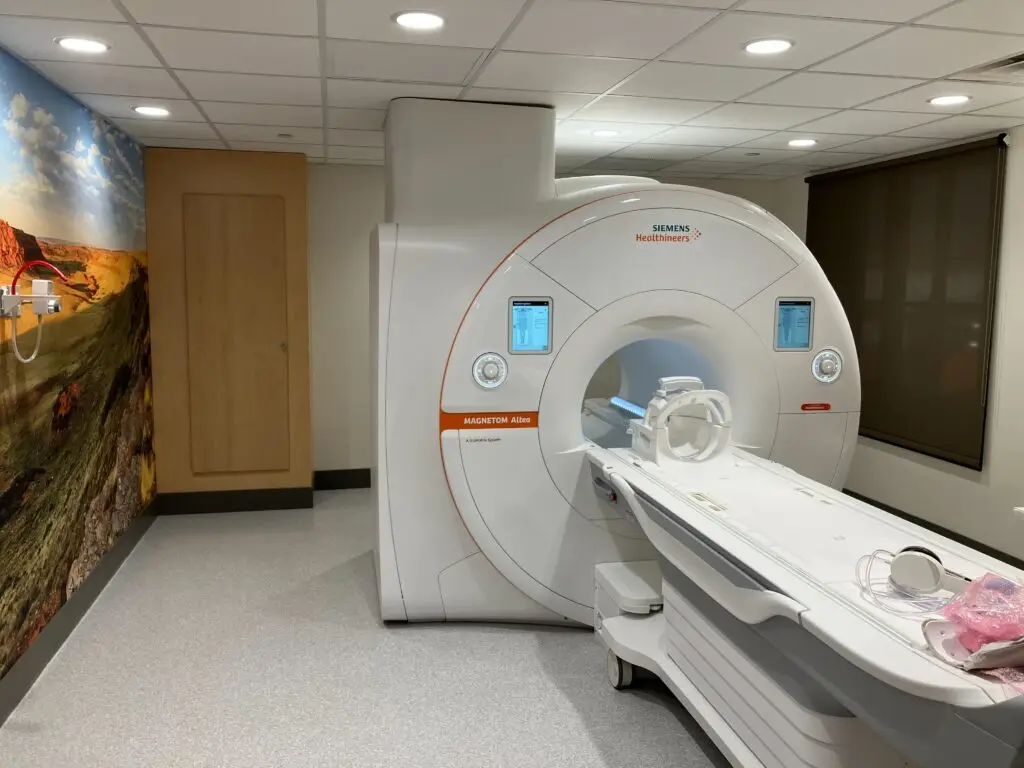 Post installation of the new MRI's magnet at Washakie Medical Center completed by Groathouse Construction