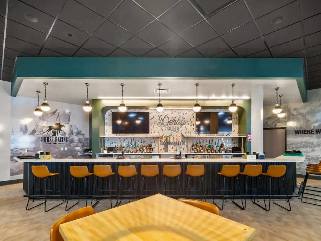 The Derby Club bar area built by Groathouse Construction