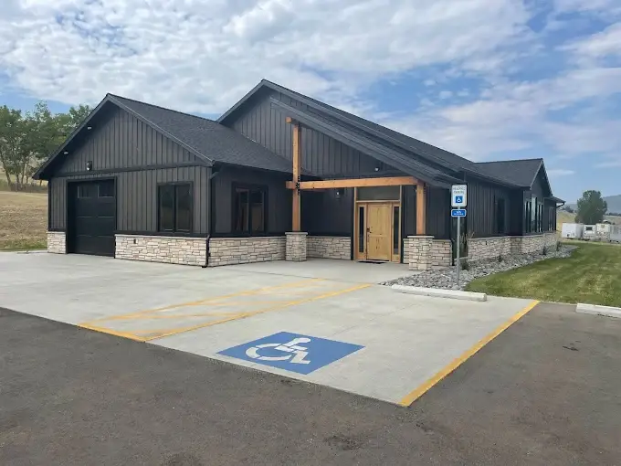 Exterior photo of Groathouse Construction's office in Cody, Wyoming